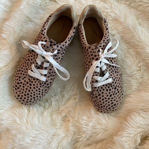 Universal Thread tan and black polka dot sneakers